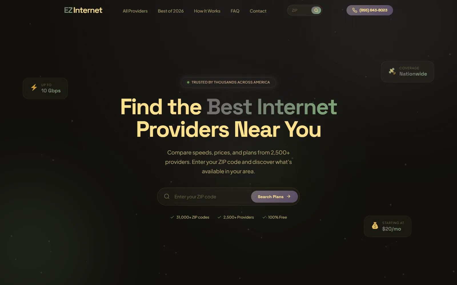 EZ Internet Platform — screenshot